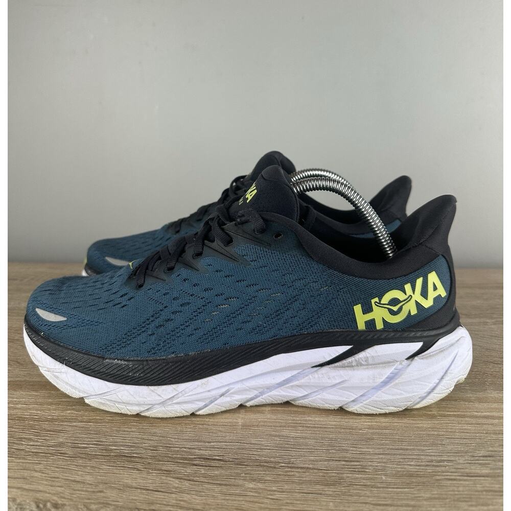HOKA Clifton 8 Men’s Size 9D Blue Black Running Shoes 1119393
